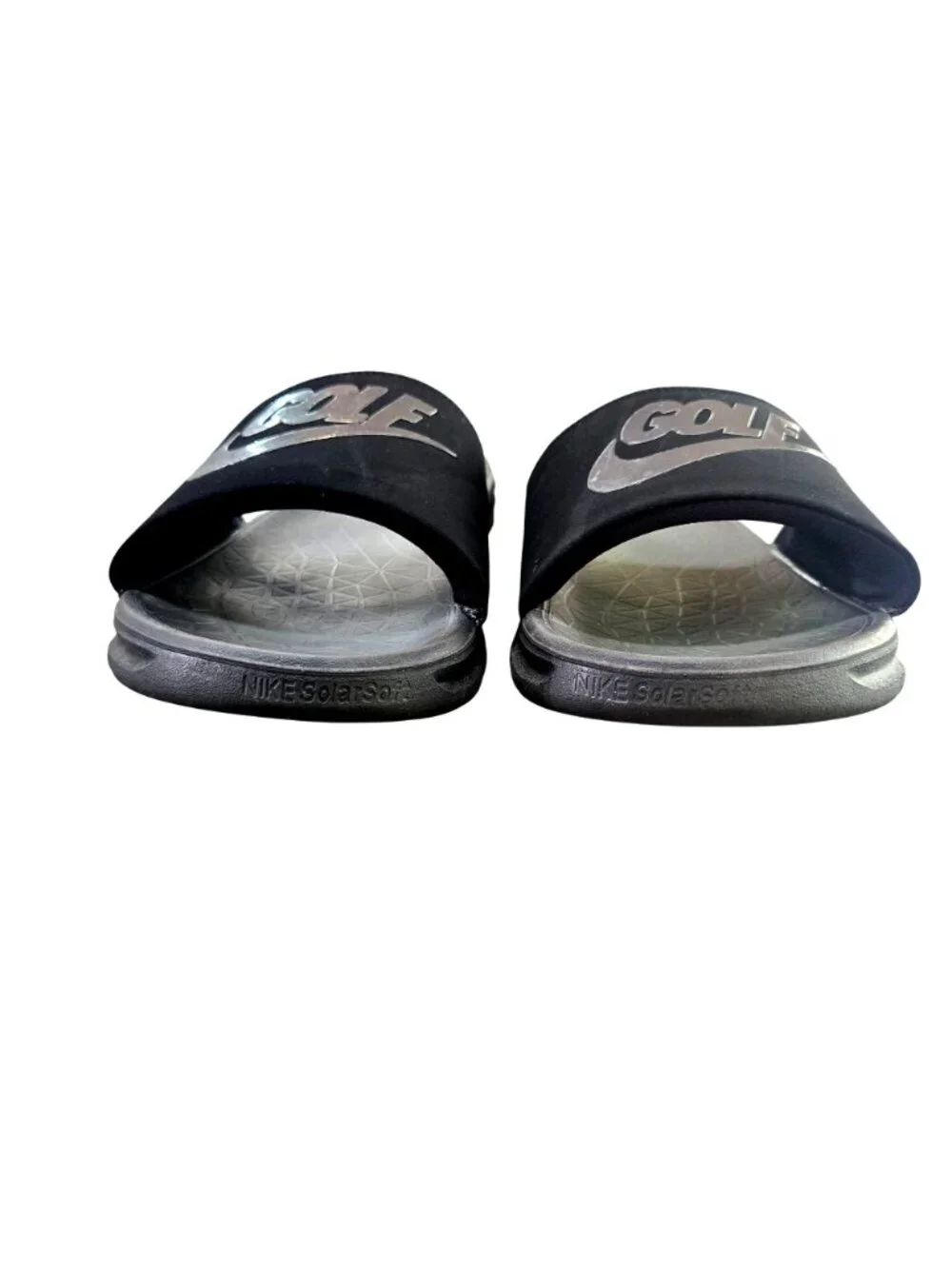Nike Benassi Solarsoft Golf Slides Black Anthracite Men's 12